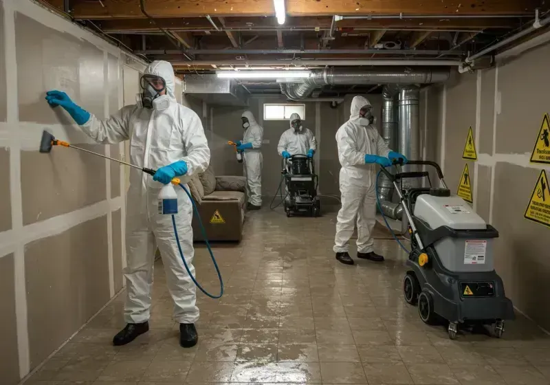 Basement Moisture Removal and Structural Drying process in Strafford County, NH